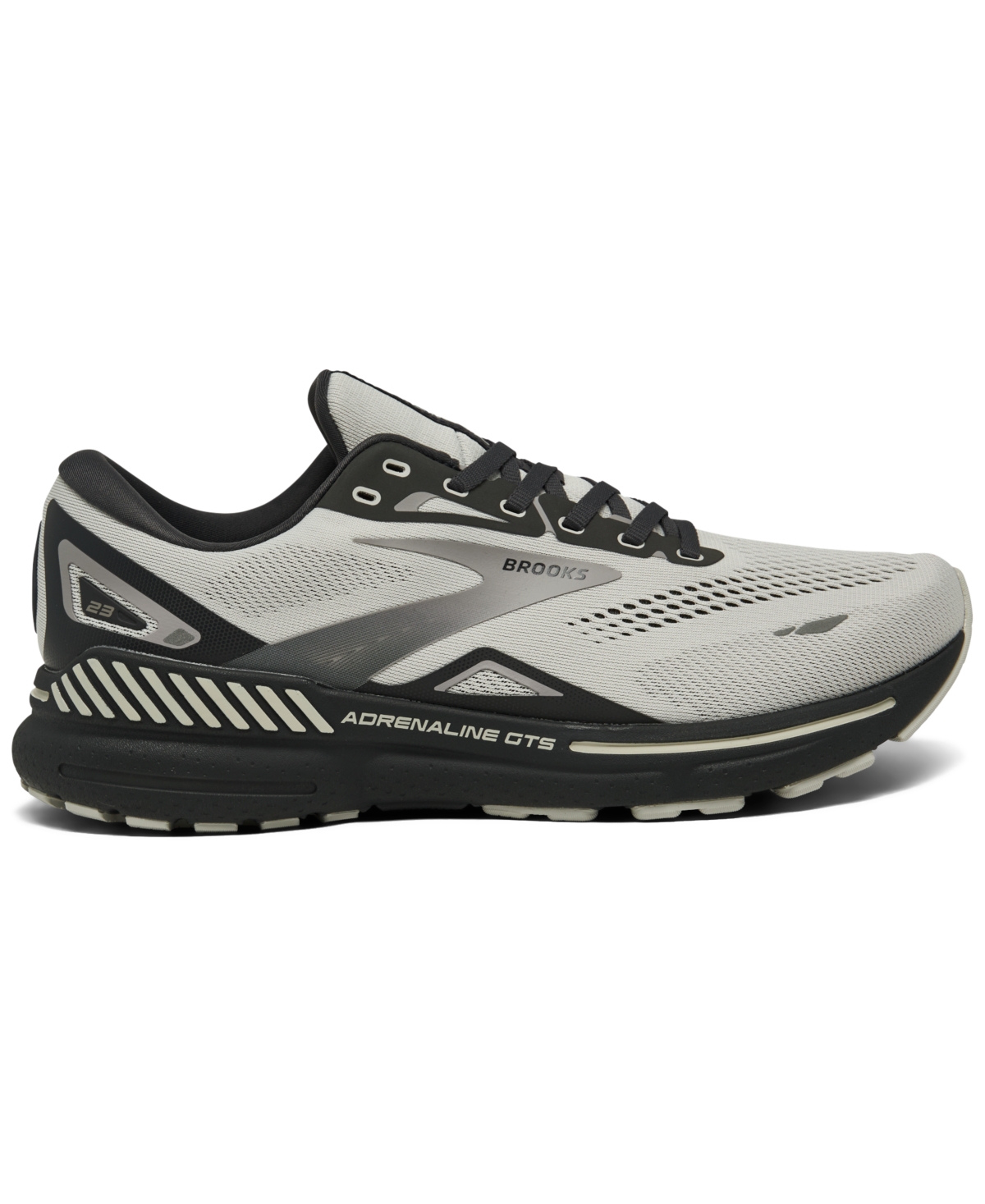 Brooks Men's Adrenaline Gts 23 Wide-Width Running Sneakers from Finish Line - Ebony, Alloy