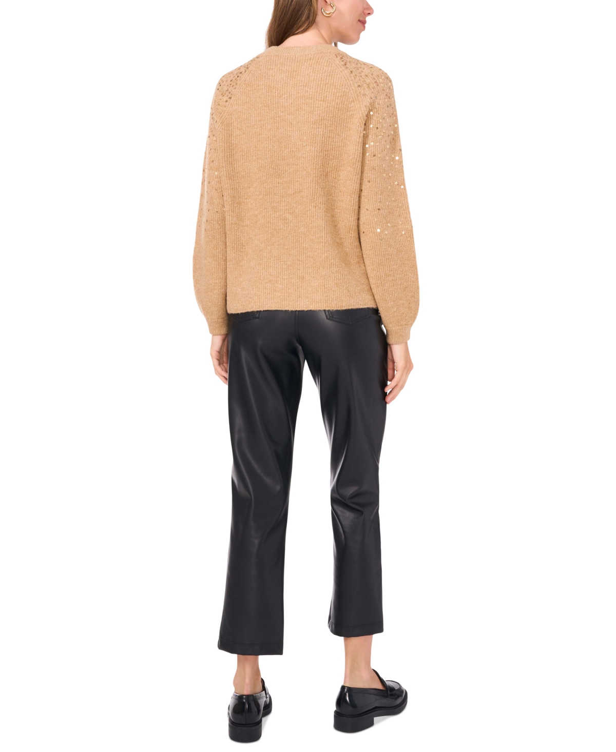 Vince Camuto Women's Sequined Raglan-Sleeve Sweater