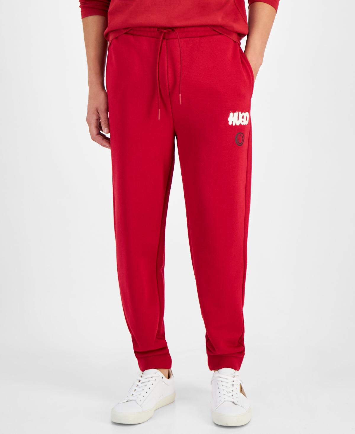 Shop Hugo Boss Men's Nimaytro Logo Sweatpants In Burgundy