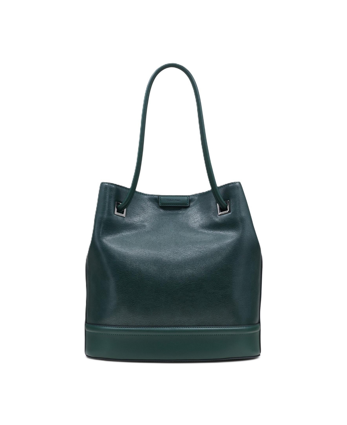 Calvin Klein Ash Tote With Magnetic Snap In Deep Forest