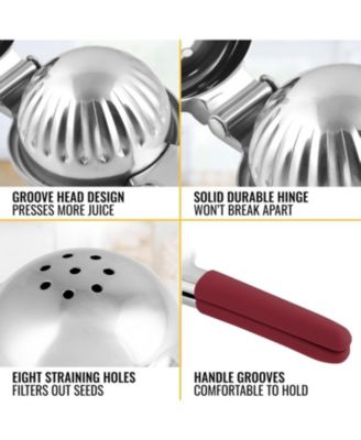 Stainless Steel Lemon Squeezer – Heavy Duty, Solid Metal Bowl, Easy to Use