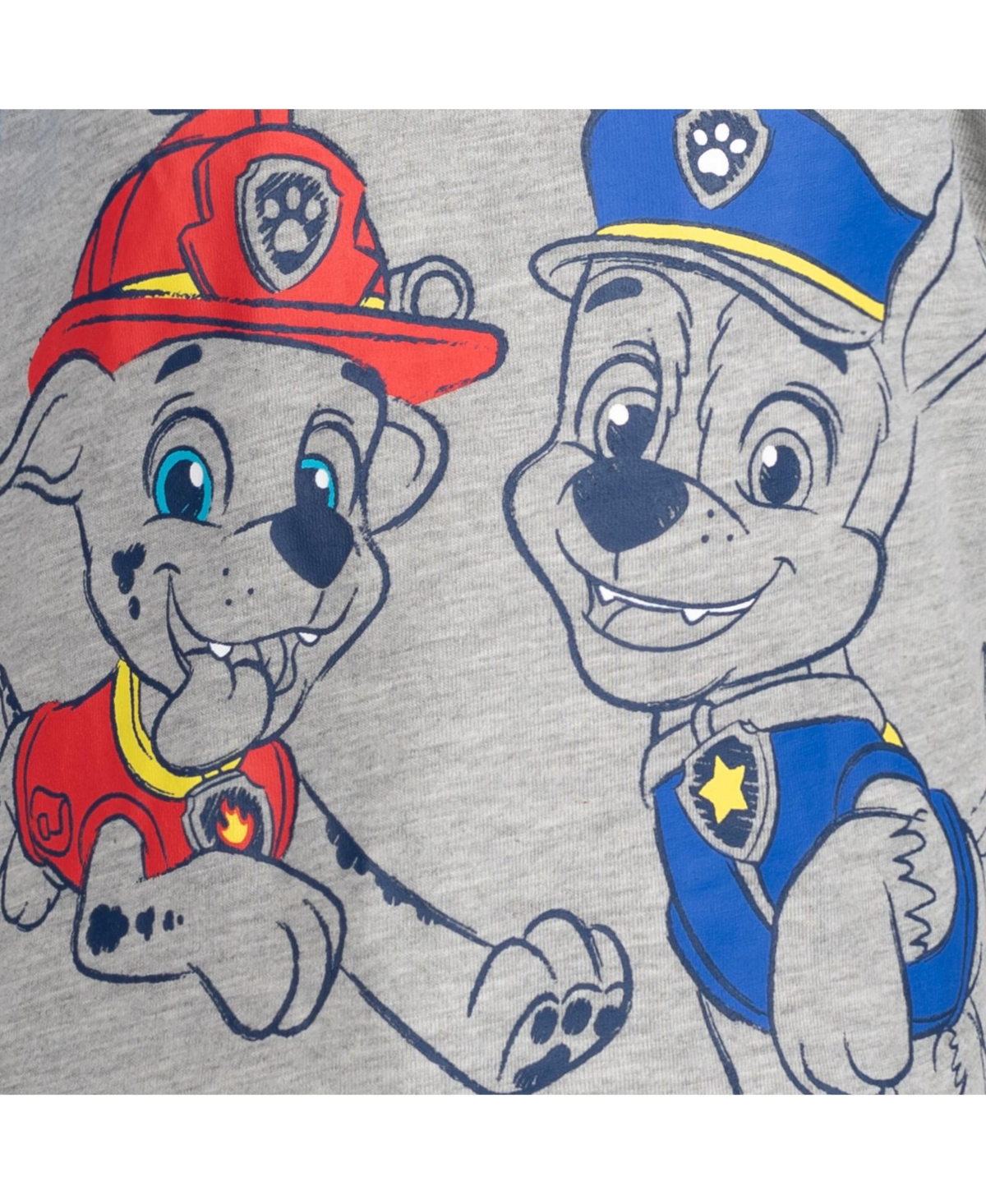 Paw Patrol Boys Nickelodeon Marshall Chase Rubble 2 Pack Graphic T-Shirts to -gray