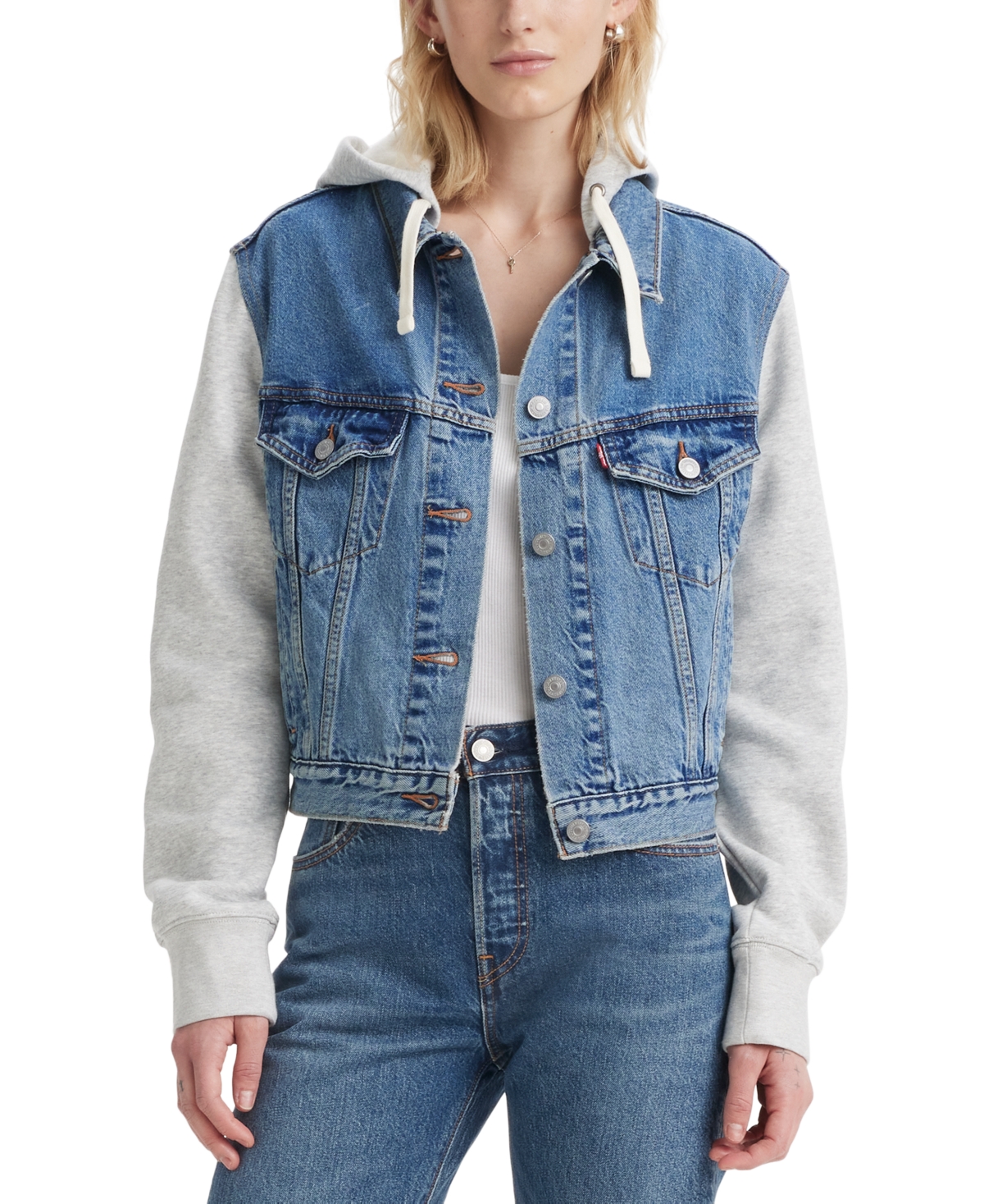 Levi's Hybrid Trucker Jacket In Mixed Emot
