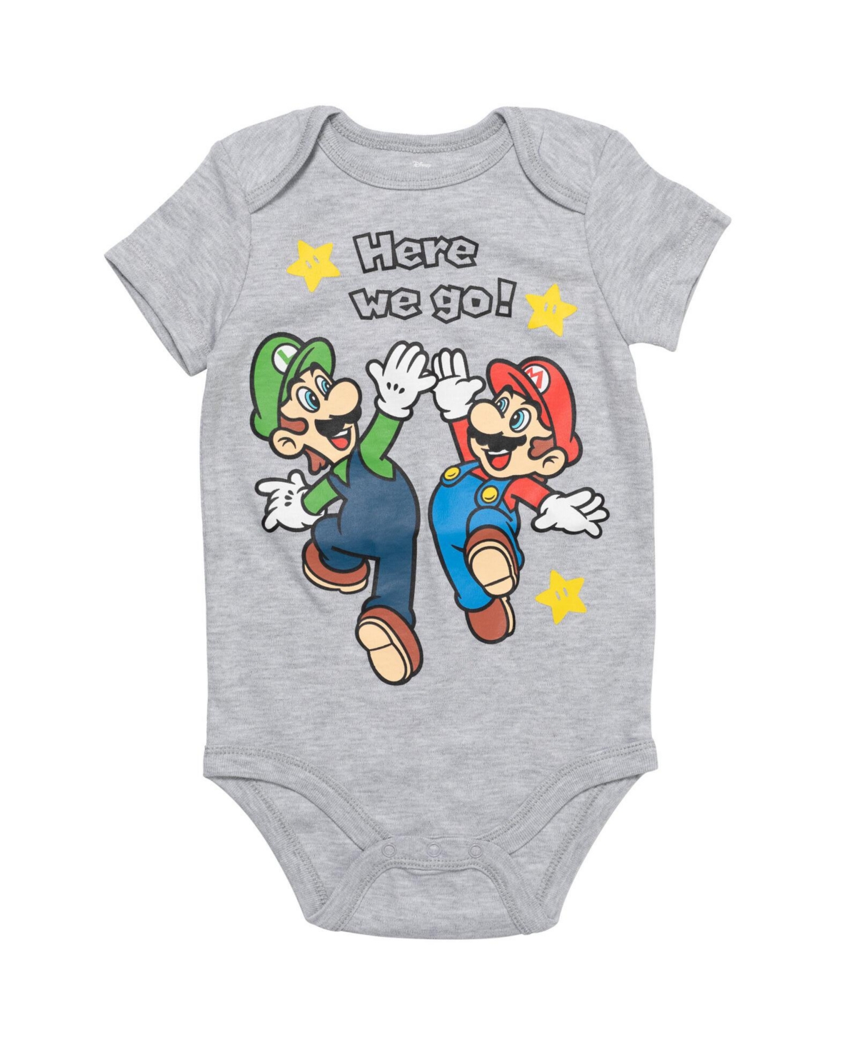 Super Mario Baby Boys Nintendo Donkey Kong Yoshi Mario Lugi Bowser Toad 5 Pack Short Sleeve Bodysuits to