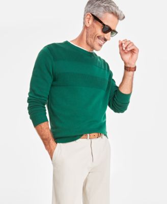 Men's Textured Cotton Sweater