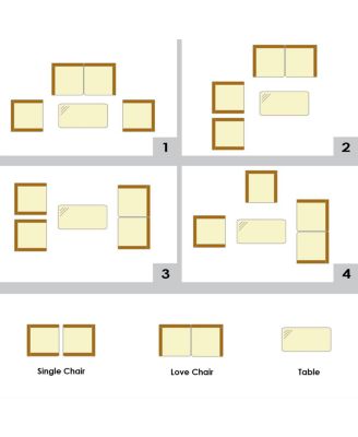 4 Pieces Patio Rattan Cushioned Sofa Set with Tempered Glass Coffee Table-Turquoise