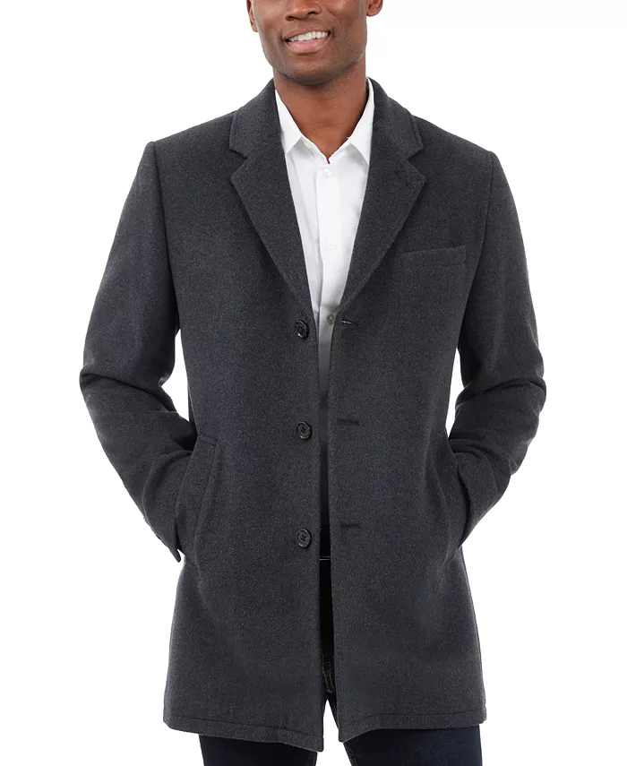 Men's Wool-Blend Car Coat - thumbnail 9