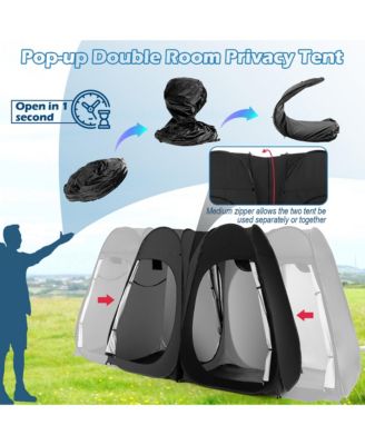 Outdoor 7.5FT Portable Pop Up Shower Privacy Tent Dressing Changing Room Camping