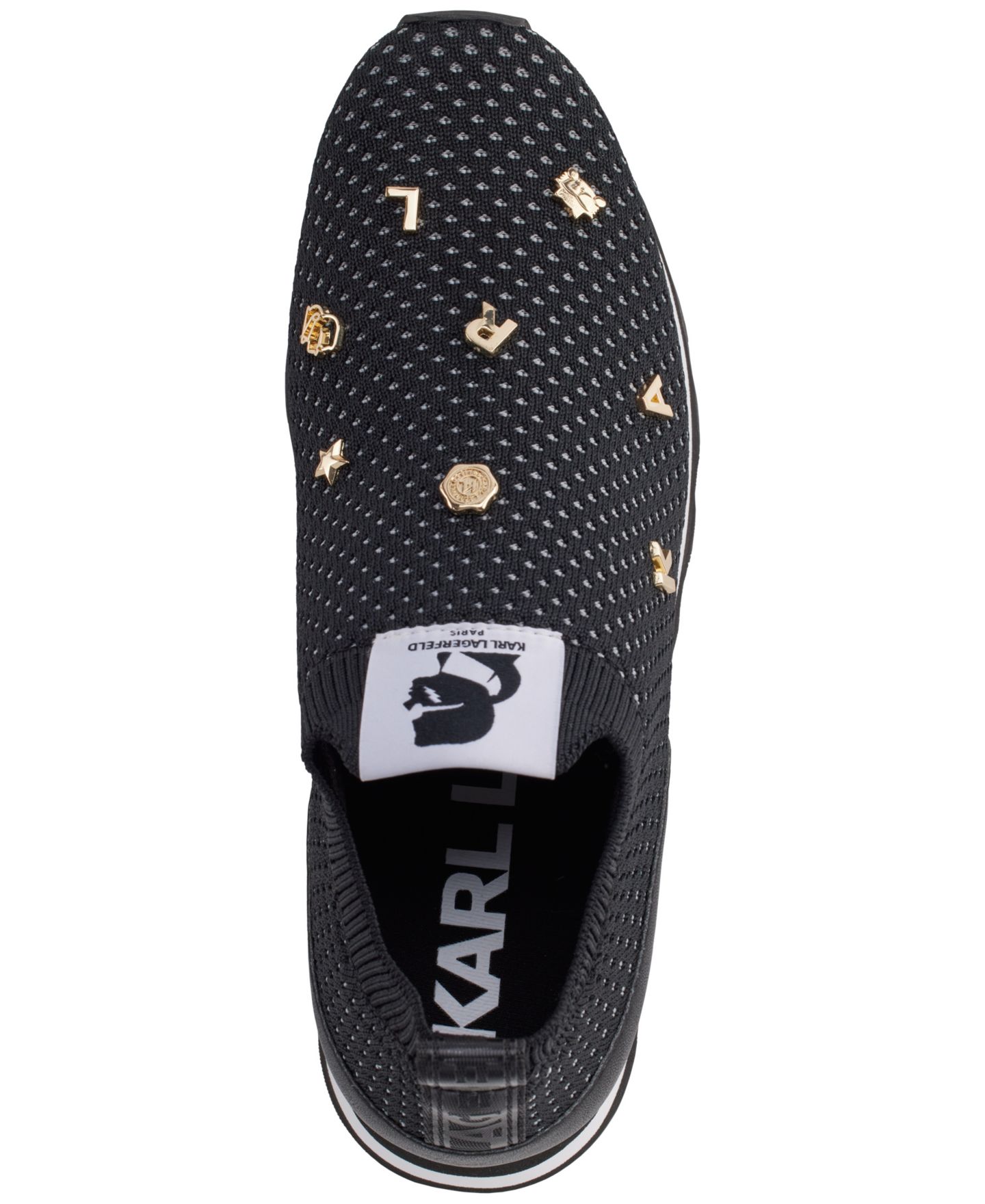 Женские кроссовки KARL LAGERFELD PARIS Marje Slip-On, цвет: Чёрный — фото 4