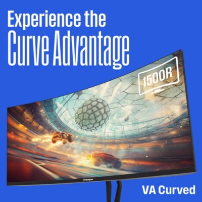 34 Inch Curved Ultrawide Gaming Monitor, 180Hz, AMD FreeSync Support, Low Motion Blur, 1500R Curve, 3440 x 1440, for PC Games with Built in Speakers