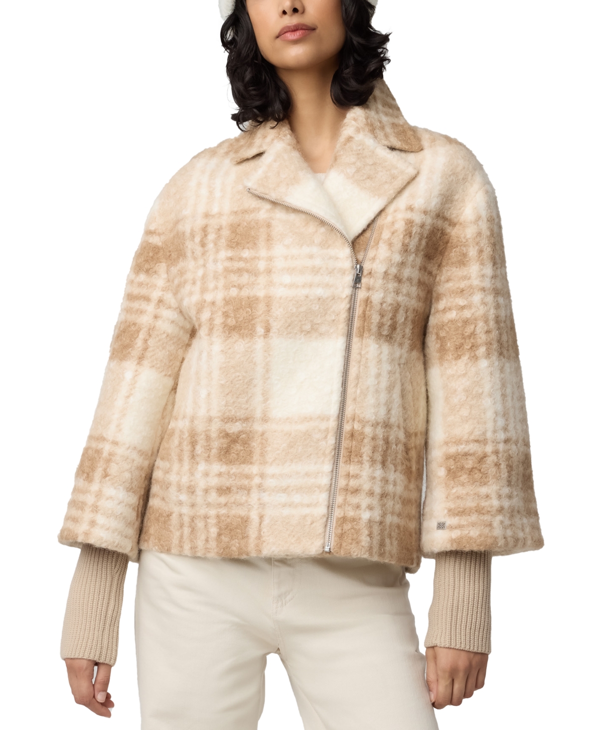 Soia & Kyo Pauline Relaxed Fit Plaid Jacket In Hush