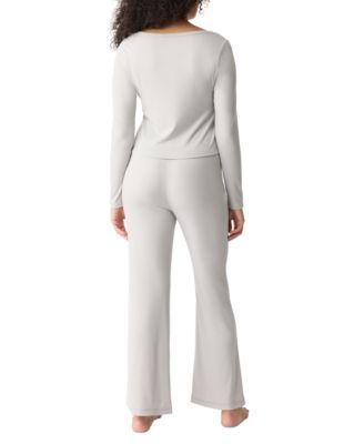 GapBody Women's Ribbed High-Rise Pajama Pants