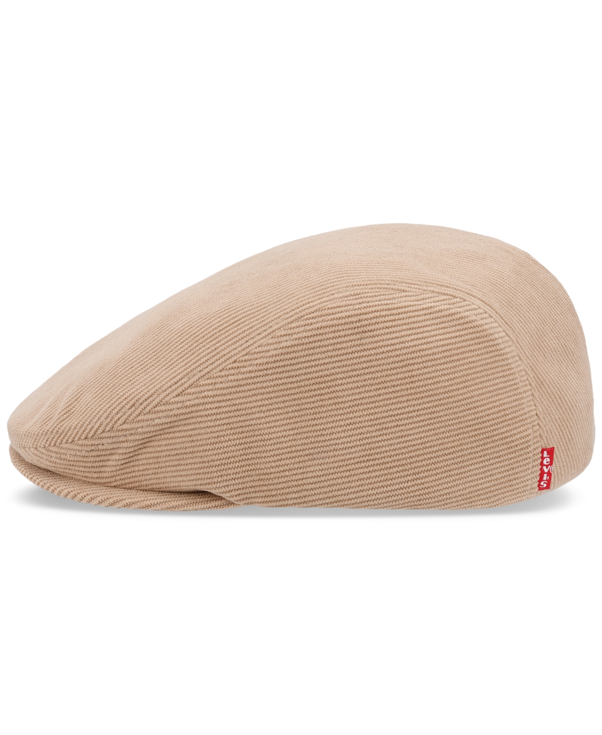 Levi's Men's Fleece-lined Corduroy Flat Top Ivy Hat In Khaki