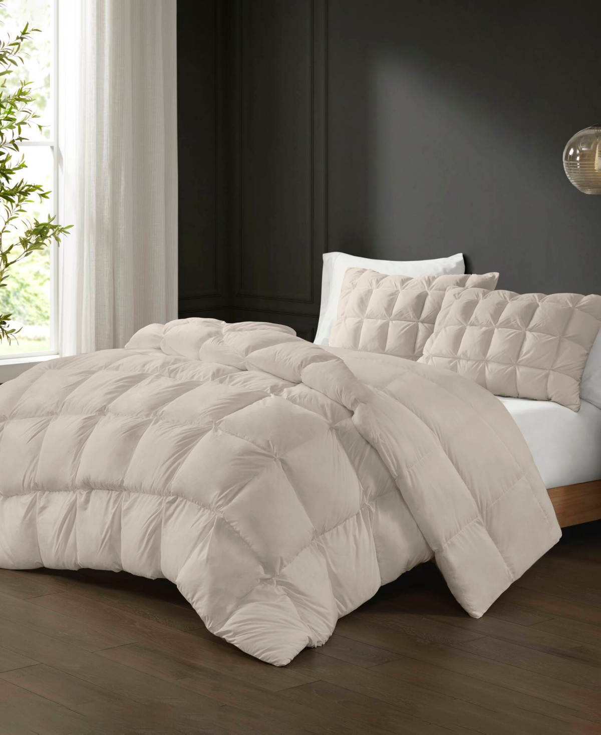 Madison Park Stay Puffed Overfilled Down Alternative Comforter, Full/queen In Brown