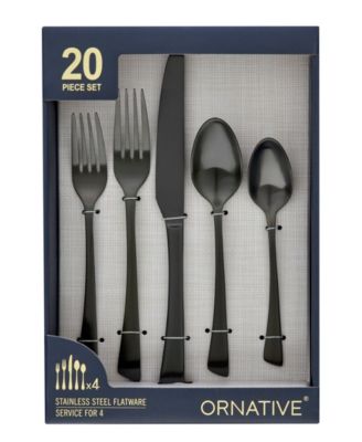 Abril 20 Piece Flatware Set, Service for 4 