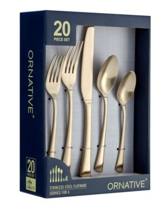 Abril 20 Piece Flatware Set, Service for 4 