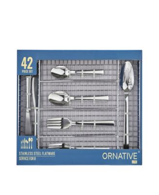 Anakin 42 Piece Flatware Set with Wire Caddy, Service for 8 