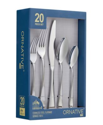 Noa Mirror 20 Piece Flatware Set, Service for 4 