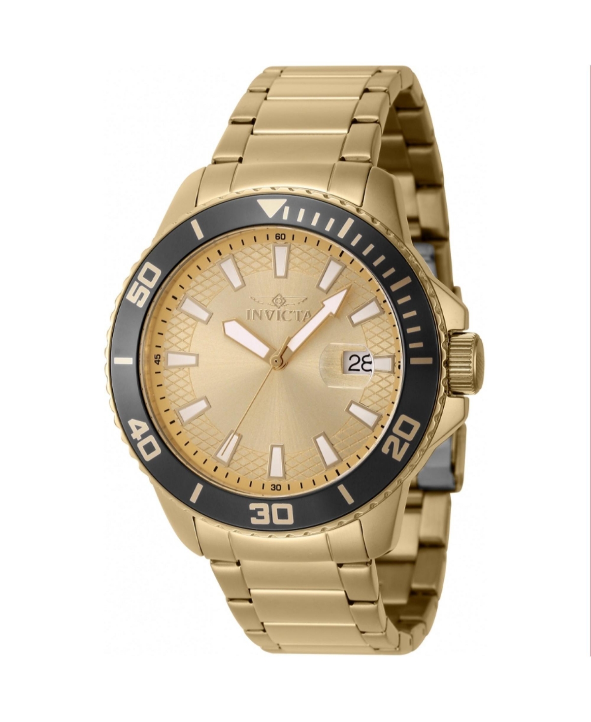 Invicta Men's 46069 Pro Diver Quartz 3 HandDial Watch - Gold