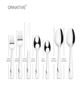 Rhoda Mirror 42 Piece Flatware Set with Wire Caddy, Service for 8 