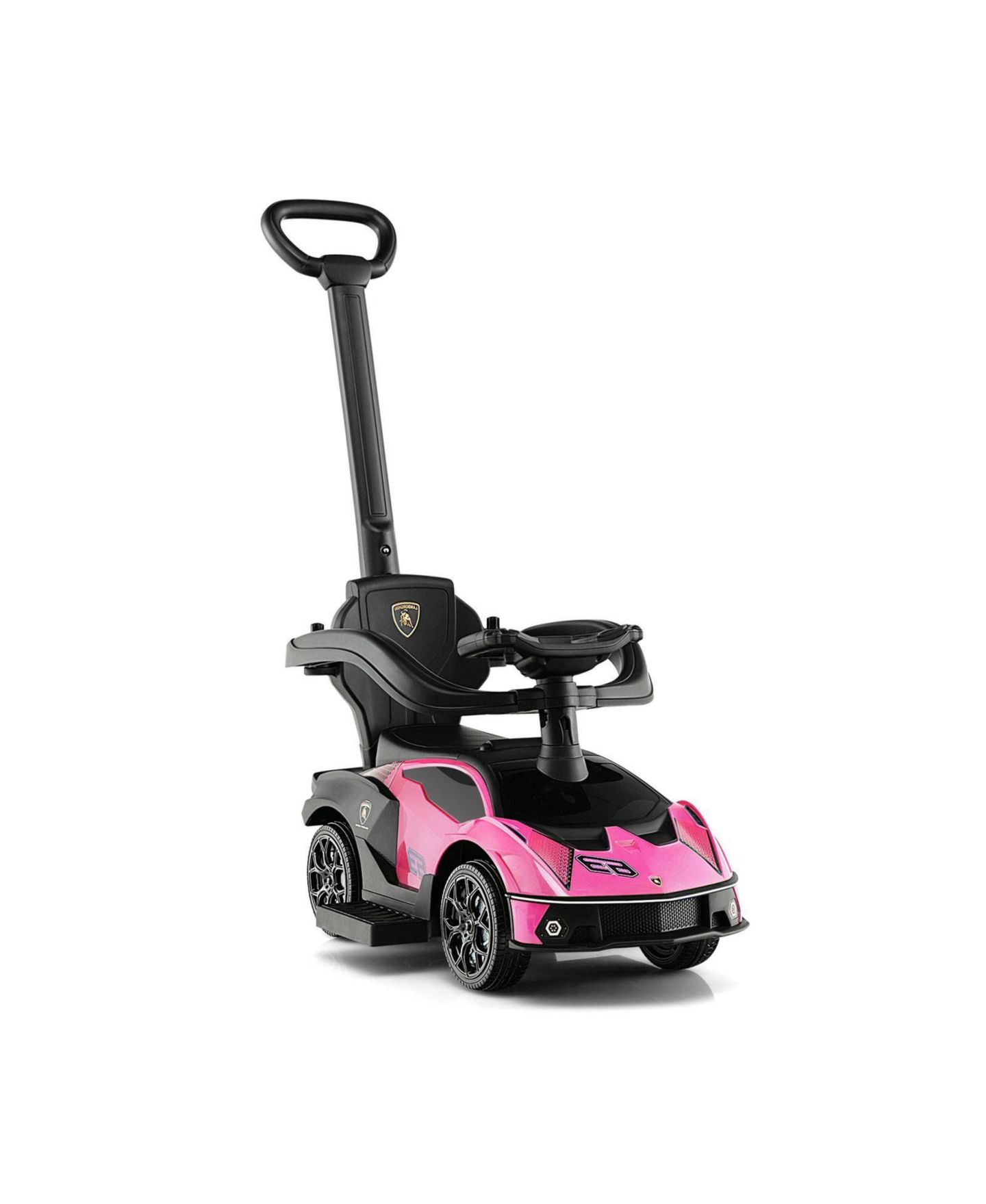 Детская игрушка SUGIFT 3-in-1 Licensed Lamborghini Ride-On Push Car, 55 lbs, Ages 1+, цвет: Розовый — фото 1