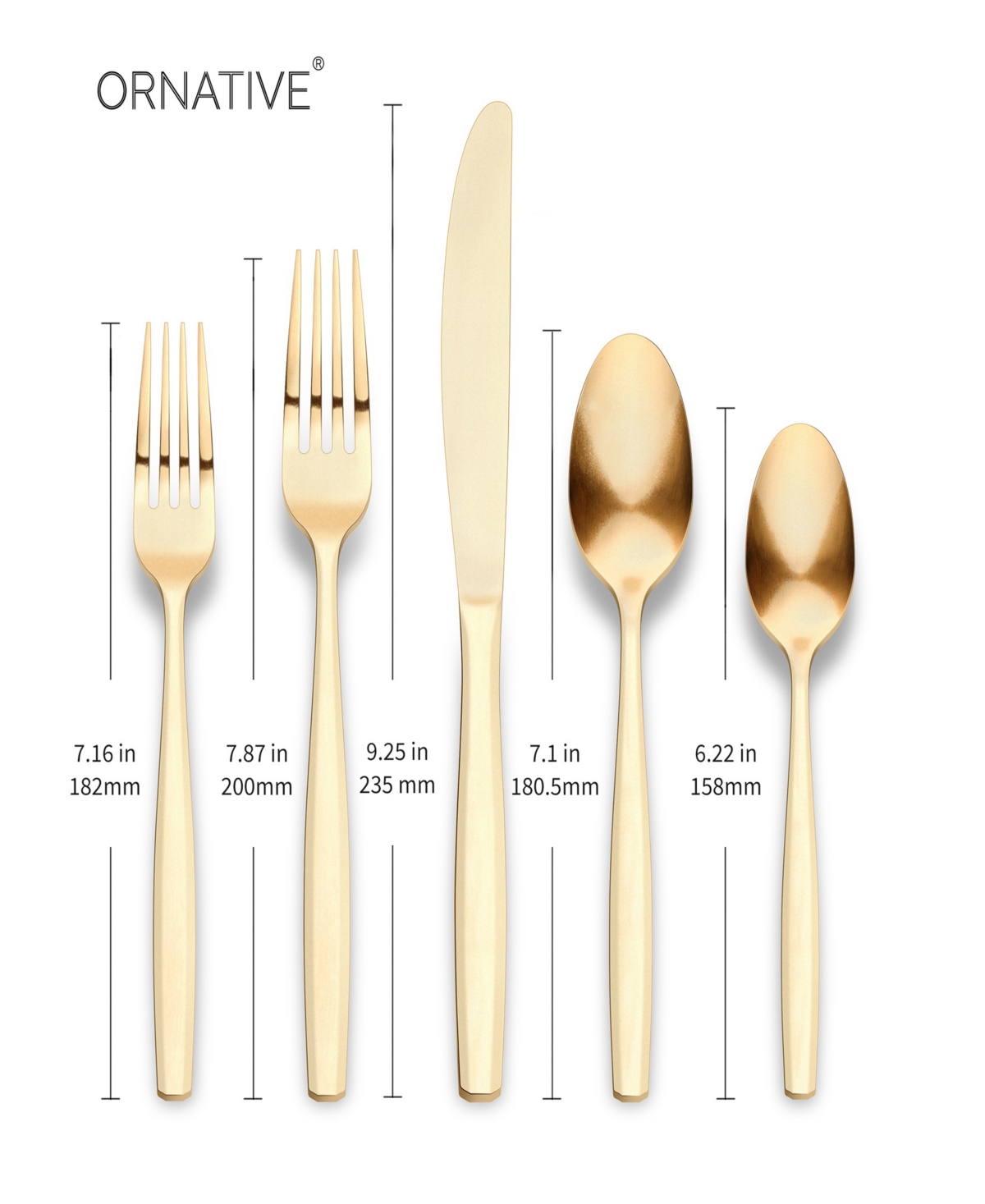 Ornative Amias Service For 4 20 Piece Flatware Set In Gold