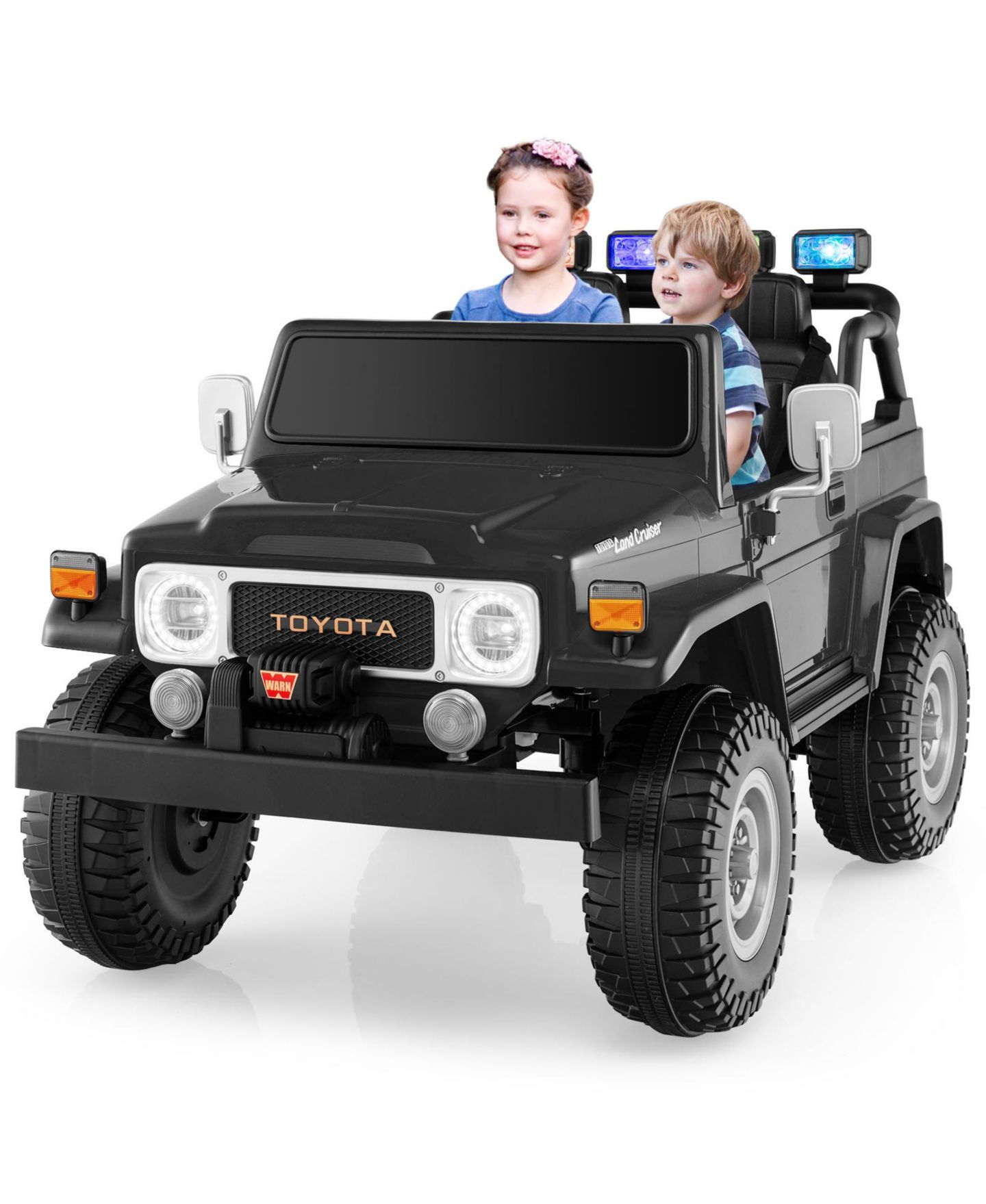 Детская игрушка SUGIFT 12V 2-Seat Officially Licensed Toyota FJ40 Ride-On Car with 2.4G Remote Control, Ages 3+, цвет: Чёрный — фото 9