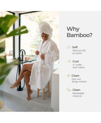 Waffle Knit Viscose Bath Robe, Unisex Small/Medium