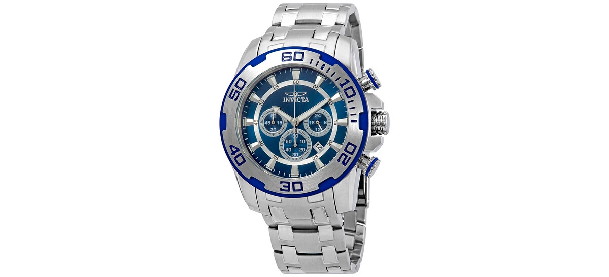 Invicta Men's Pro Diver Quartz Chronograph Blue Dial Watch