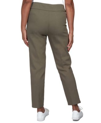 Petite Mid-Rise Pull On Straight Leg Denim Pants, Petite & Petite Short