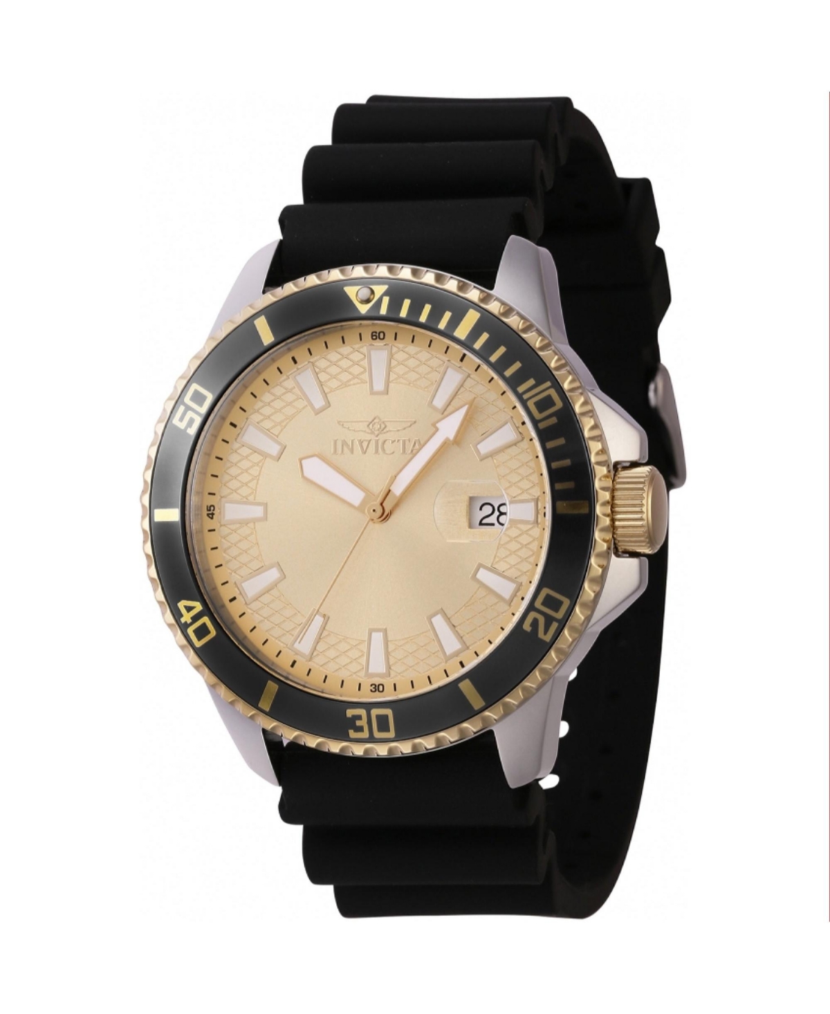 Men's 46135 Pro Diver Quartz 3 Hand Gold Dial Watch - Gold