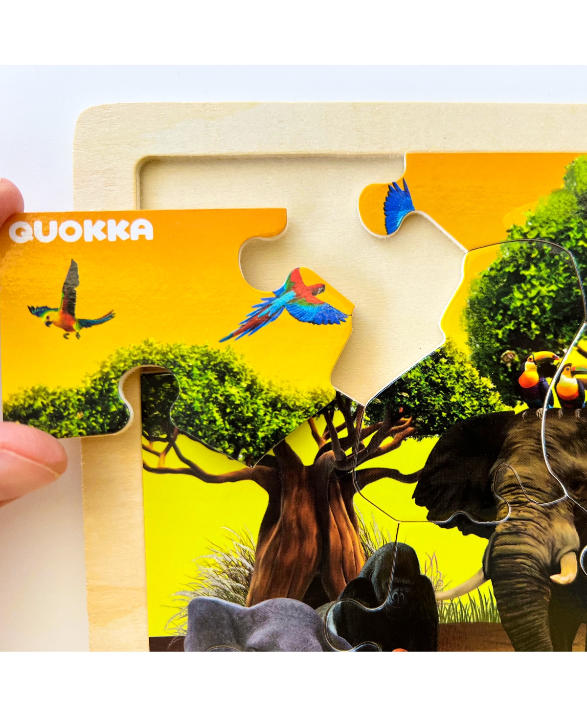 Quokka 4 x Wooden Toddler Realistic Montessori Puzzles Ages 3-5