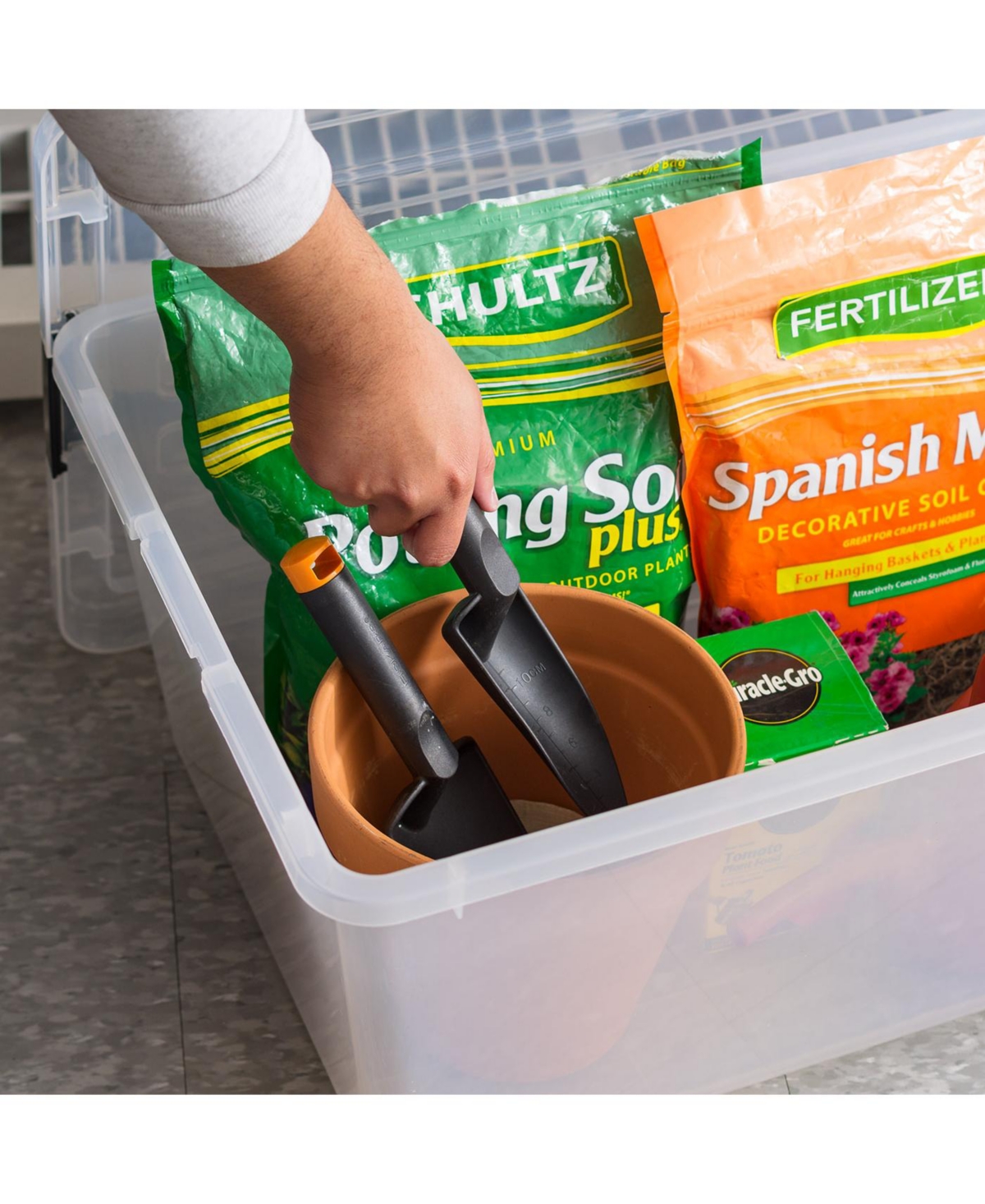 Iris Usa 5Pack 68qt/17gal Clear View Plastic Storage Bin with Lid