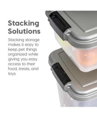 3-Piece 45 Qt WeatherPro Airtight Pet Food Storage Container Combo with Scoop