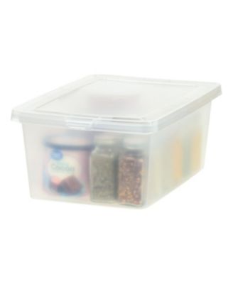 USA 17 Qt Clear Storage Box, BPA-Free Plastic Stackable Bin with Lid, 4 Pack, Containers to Organize Shoes and Closet Shelves, Classroom Organization Teacher Tools, Game Storage