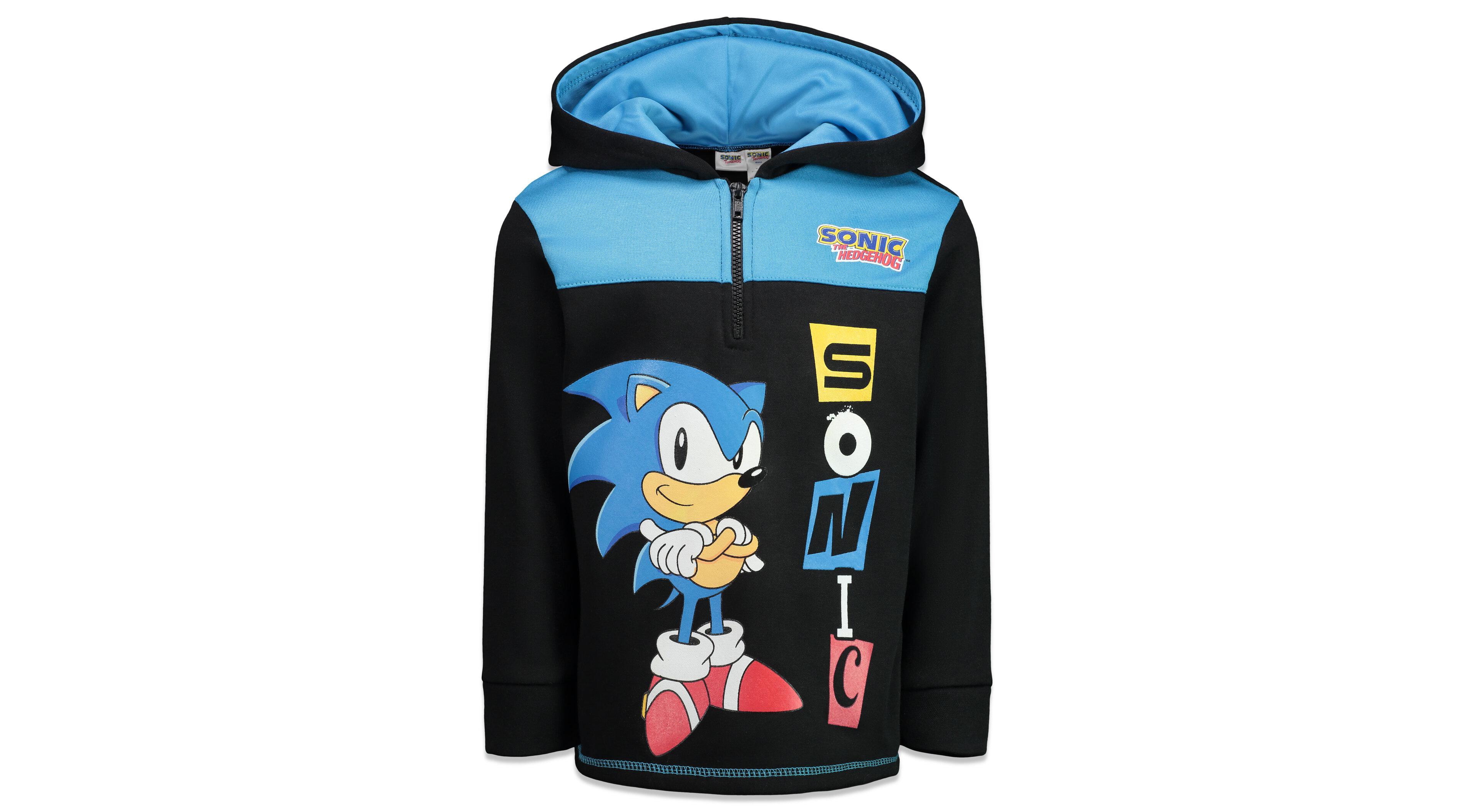 Sega Toddler Boys Sonic the Hedgehog Fleece Half Zip Hoodie to
