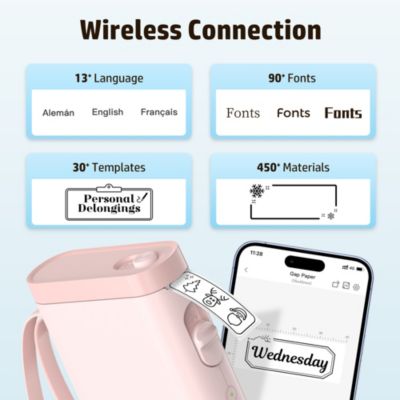 Label Maker Machine with Tape, P21-A Portable Bluetooth Label Printer, Wireless Built-in Cutter Sticker Maker Mini Label Makers with Multiple Templates for Organizing Storage Office Home, Green