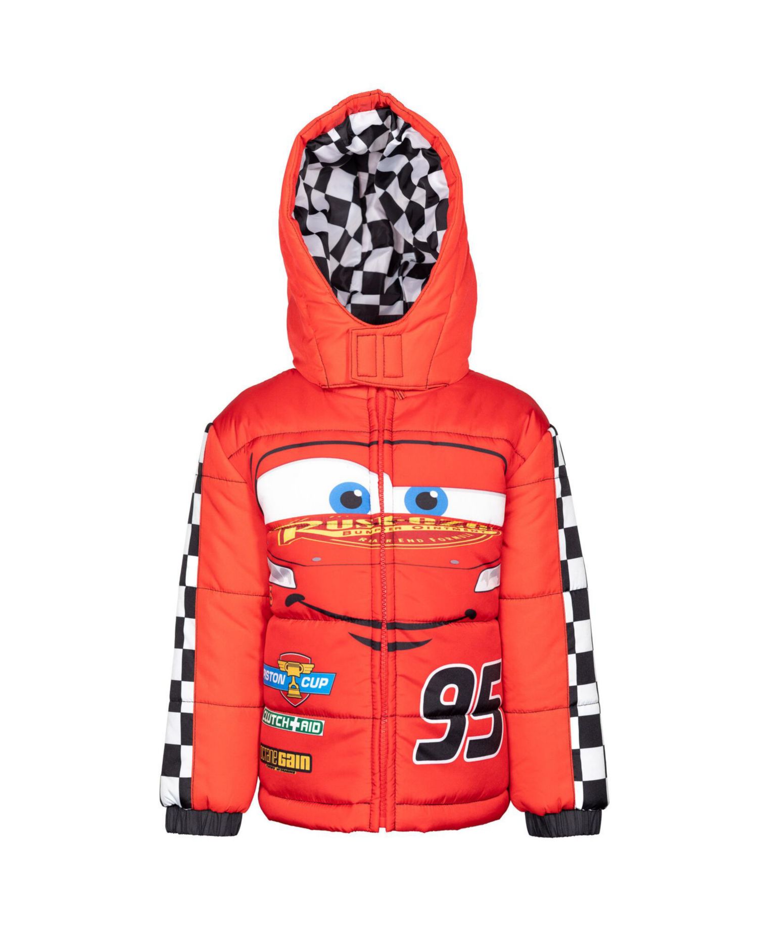 Toddler Boys Pixar Lightning McQueen Zip Up Winter Coat Puffer Jacket