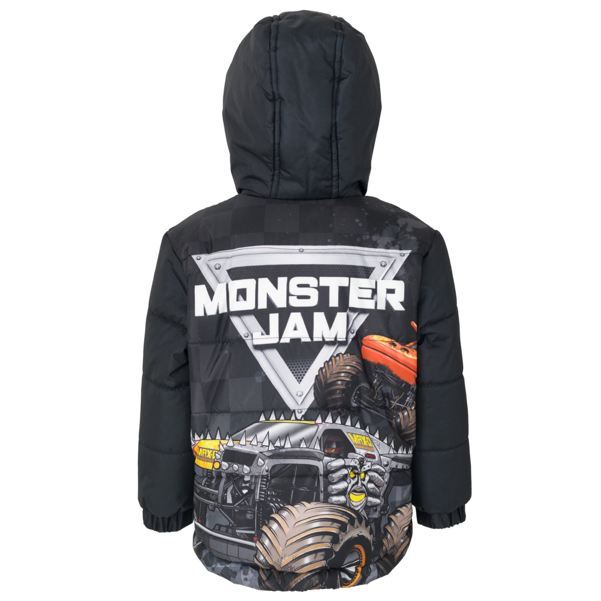 Toddler Boys Zip Up Puffer Jacket to Grave Digger El Toro Loco Megalodon - Monster jam