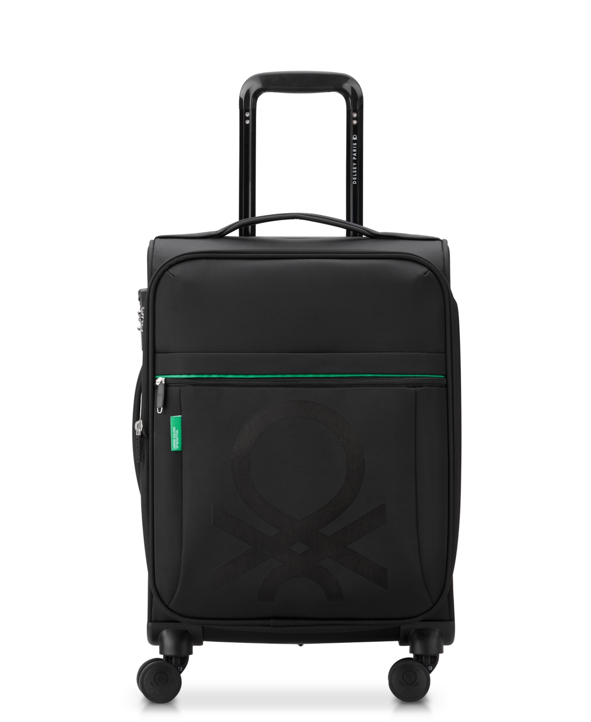 Delsey Color Block 19" Carry-on Spinner In Black