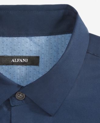 Men's Modern Classic-Fit Stretch Solid Button-Down Shirt