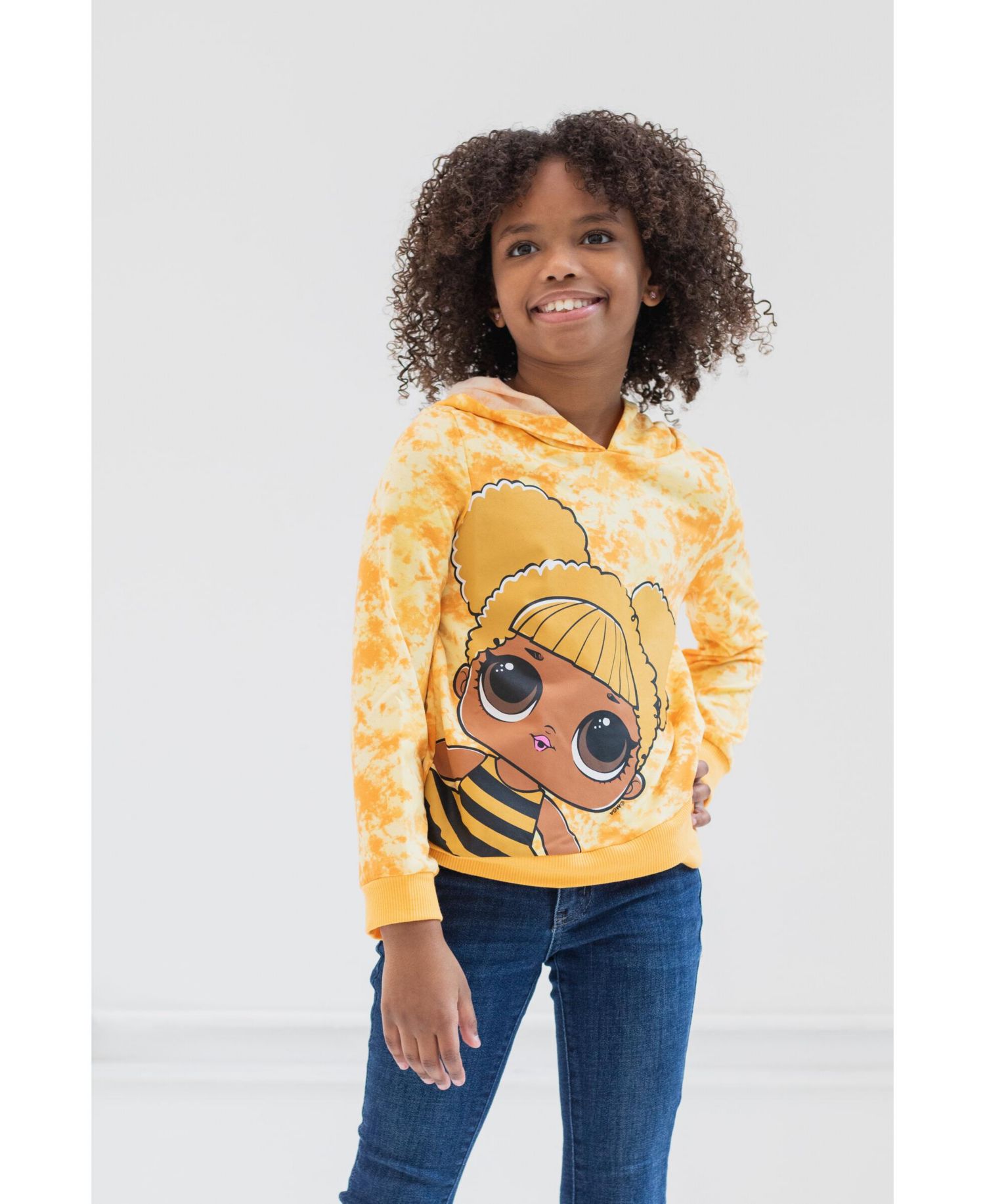 Girls Queen Bee Diva Fleece Pullover Hoodie to