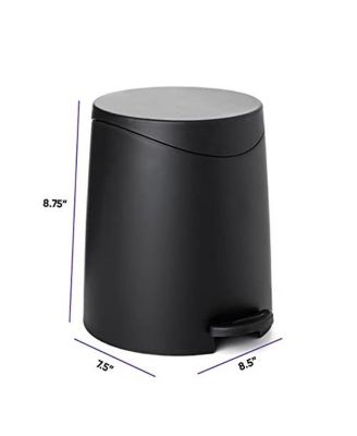 Mini 3 Liter Step On Plastic Bathroom Trash Can with Lid