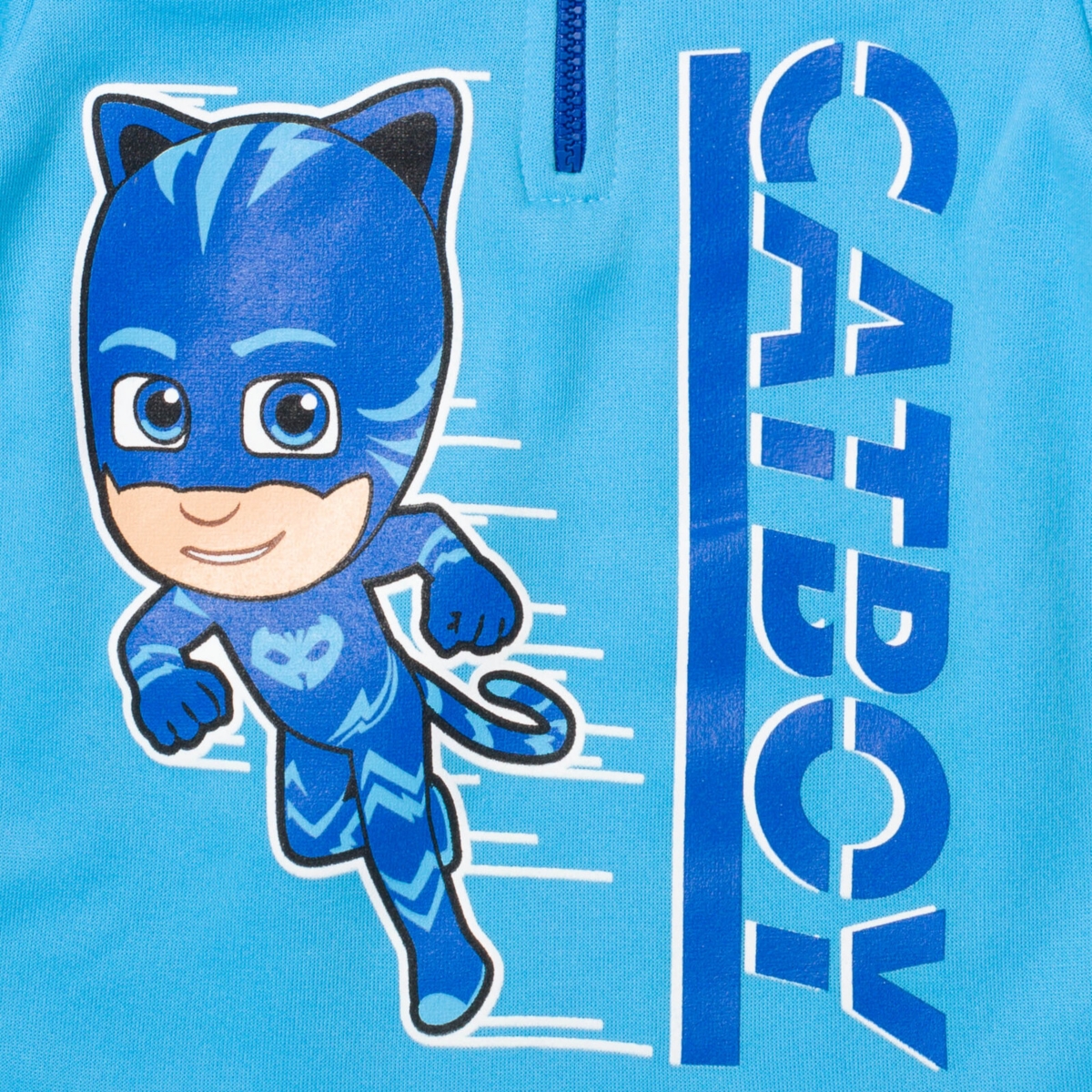 Pj Masks Toddler BoysGekko Owlette Fleece Half Zip Hoodie to - Catboy, blue