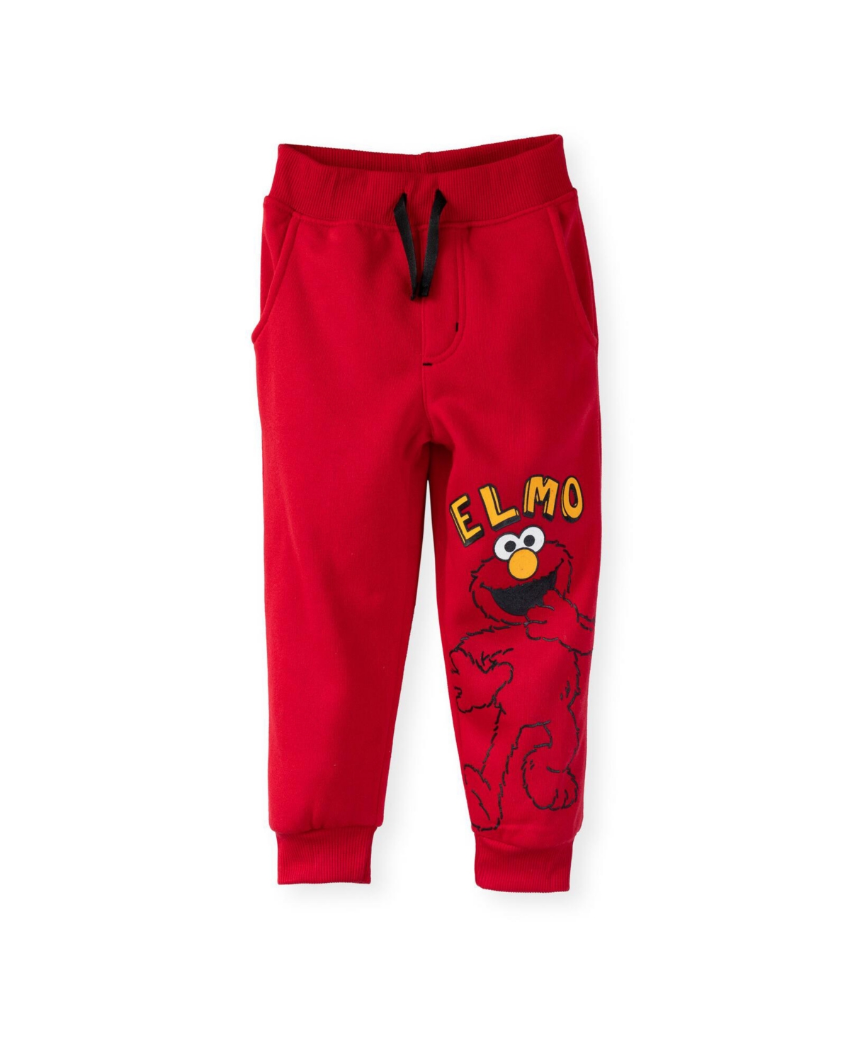 Sesame Street Little Boys Elmo Cookie Monster Oscar the Grouch Fleece 3 Pack Pants to -/gray /red