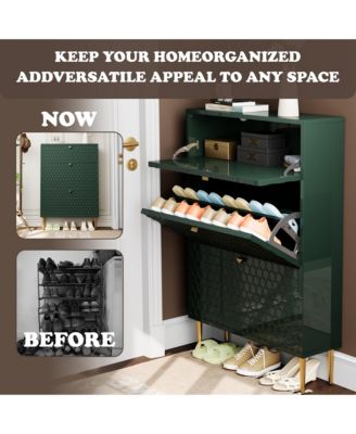 24 Pair MDF Shoe Cabinet