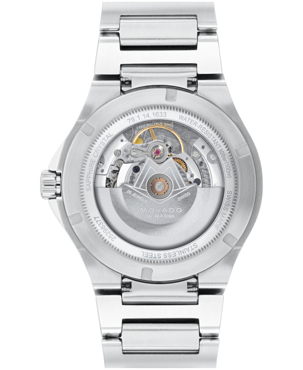 Movado Men's Se Swiss Automatic Stainless Steel Yellow Pvd Watch 41mm In Silver-tone