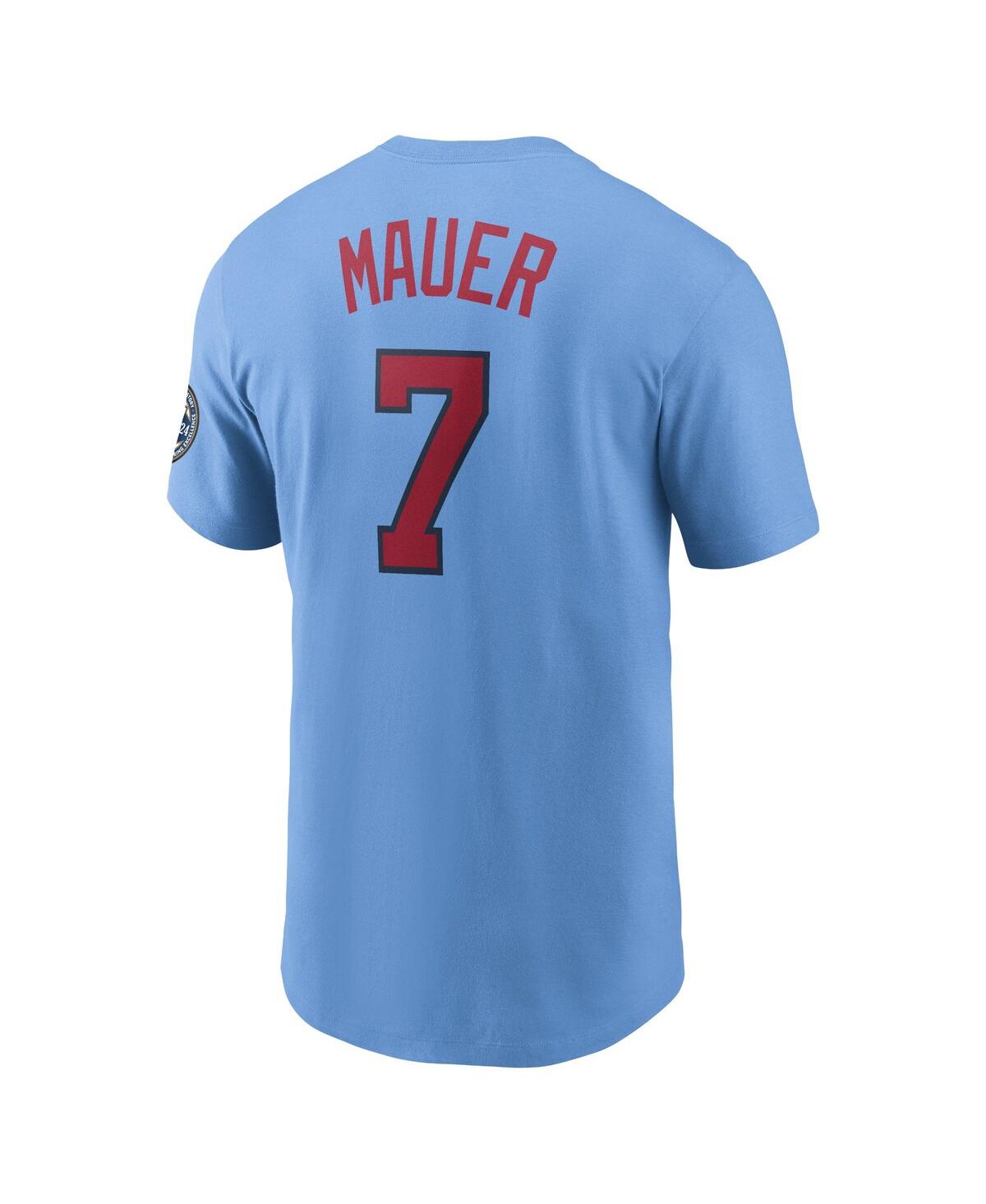 Nike Men's Joe MauerMinnesota Twins 2024 Baseball Hall of Fame Name Number T-Shirt - Light Blue