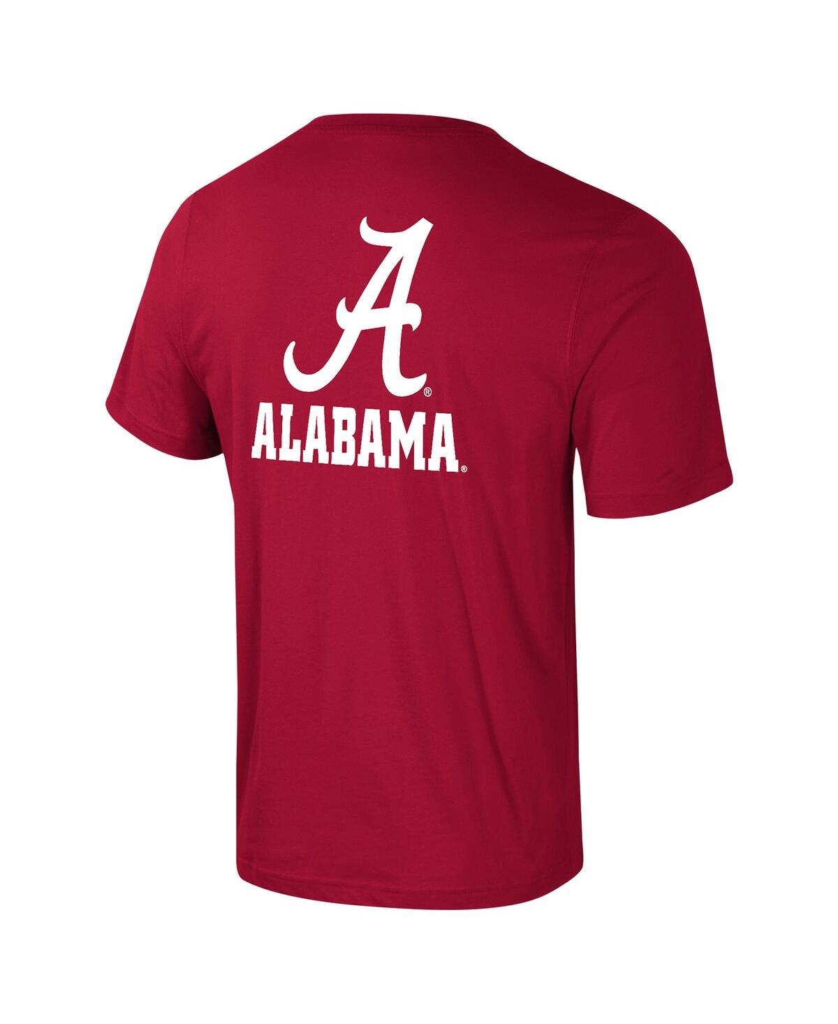 Colosseum Men's Cardinal Arkansas Razorbacks Logo Lockup 2-hit Active Blend T-shirt In Crimson