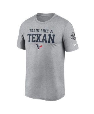 Men's Heather Gray Houston Texans 2024 NFL Training Camp Legend Performance T-Shirt
